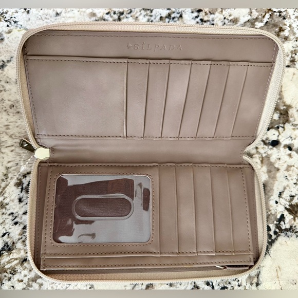 Silpada Brushed Leather Metallic Snakeskin Print Margeaux Wallet_NEW - Picture 5 of 8